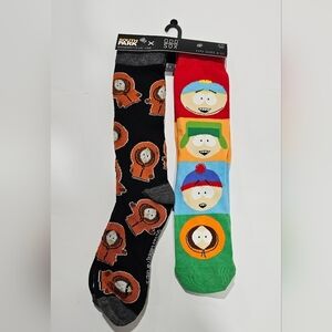 South Park Men's Novelty Cartman and Kenny Socks Size 6-13 Comedy Theme Socks